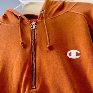 Champion zip up cropped jacket - Size Small light brown